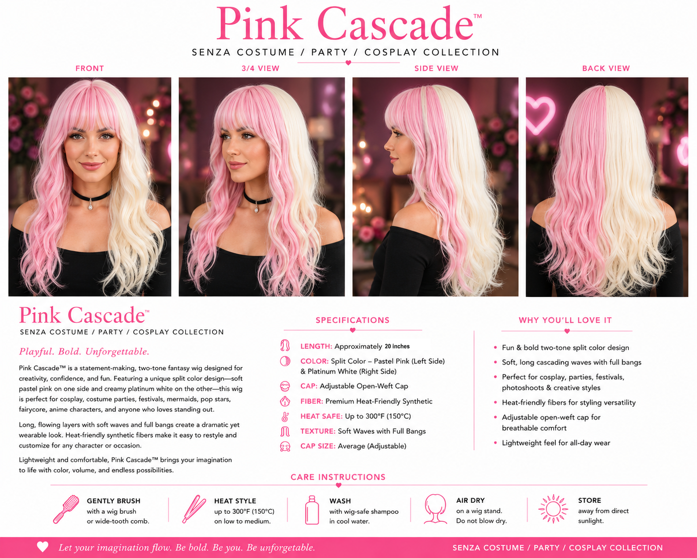 Pink Cascade - Senza Fantasy Collection