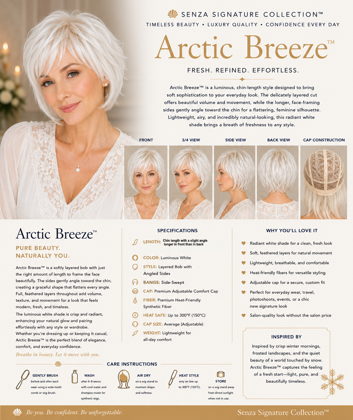 Arctic Breeze - Senza Silver and Ivory Collection