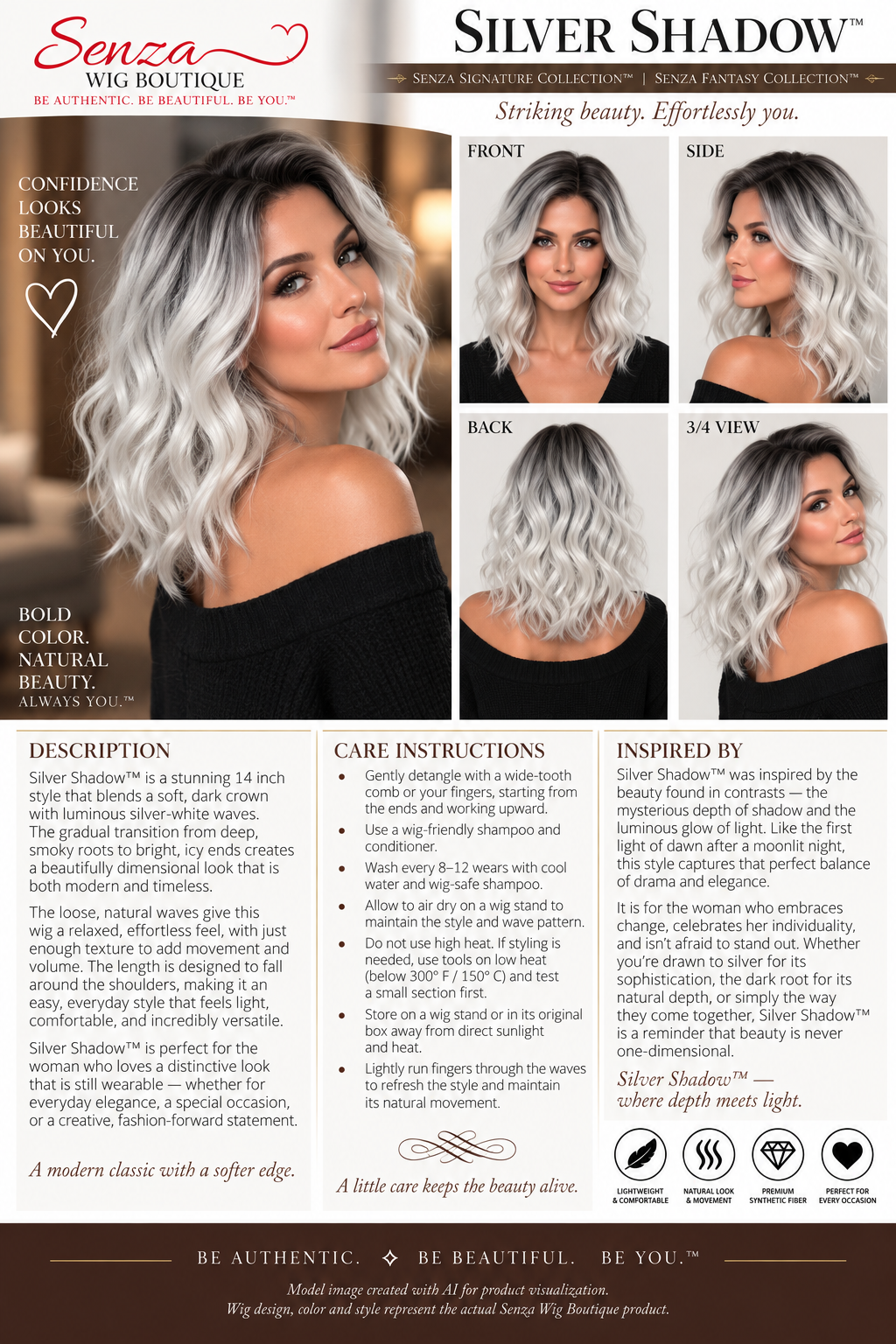 Silver Shadow - Senza Signature, Siver and Ivory, and Fantasy Collections