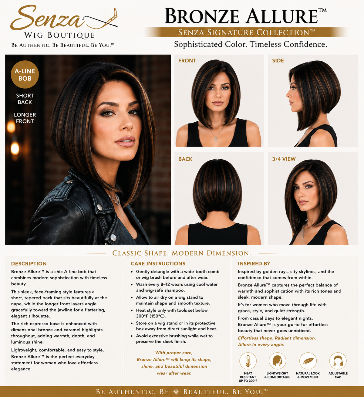 Bronze Allure A-line  Signature Collection