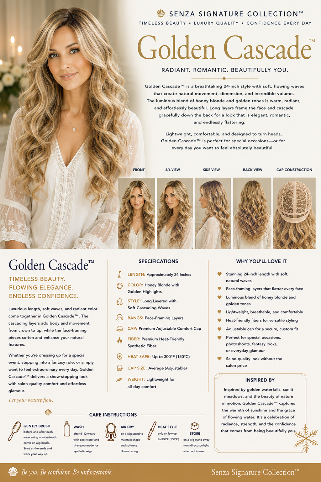 Golden Cascade- Senza Signature Collection