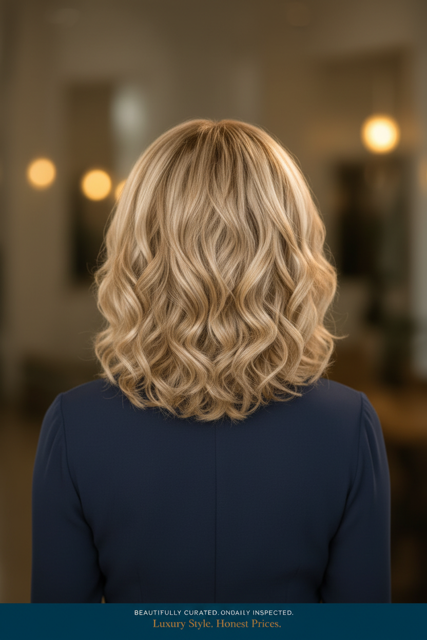 Silver Crest Luxury Lace Front Wig - Back View